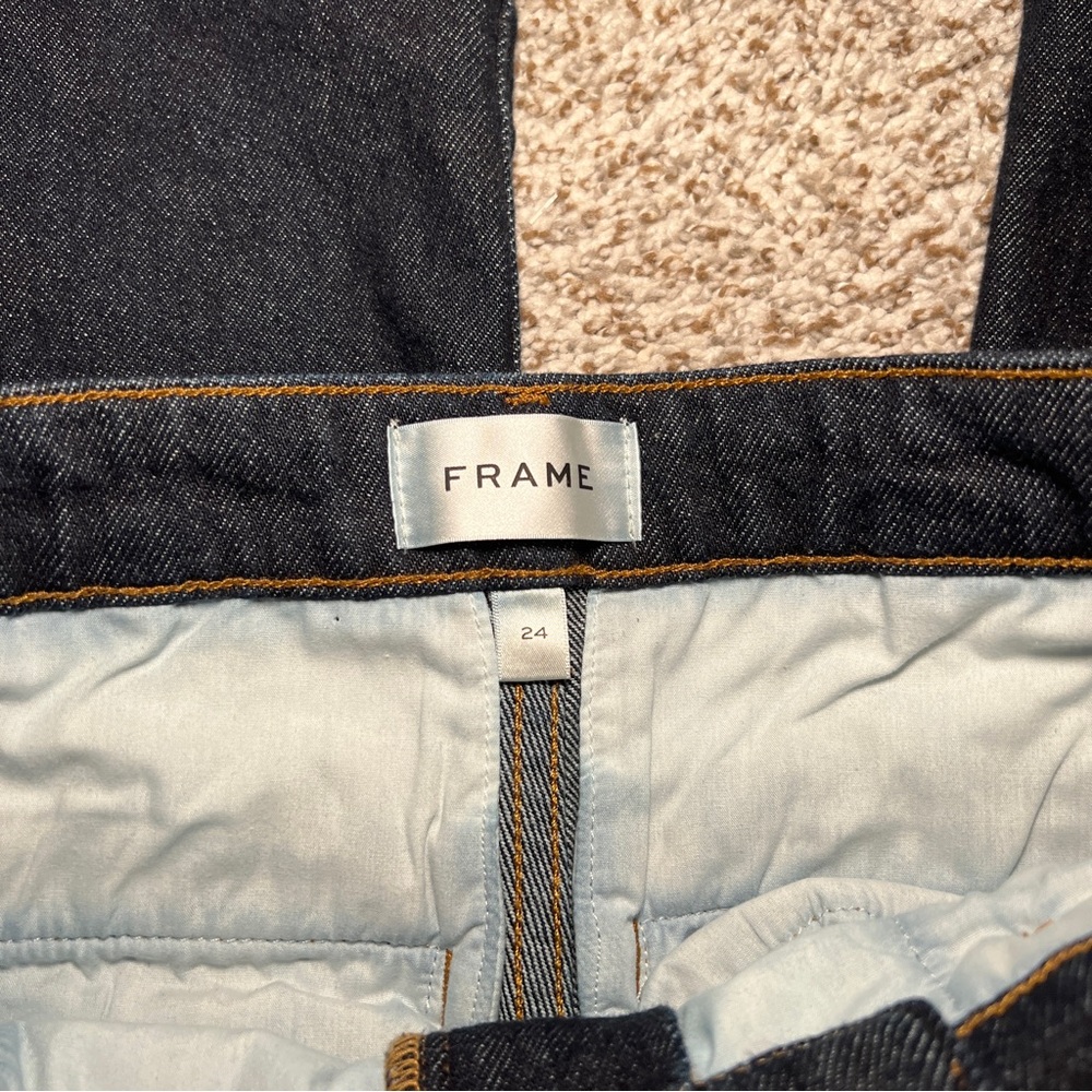 Frame The Straight High Rise Trouser Jean- Rise 24 - Picture 8 of 10